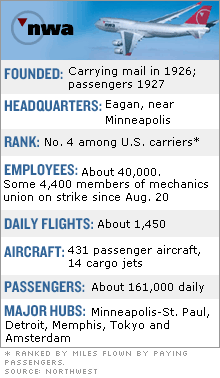 northwest airlines summary chart
