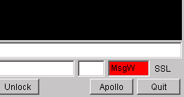 screen shot of the MSgW area of the unimatic terminal window