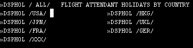 Example of a DSPHOL screen