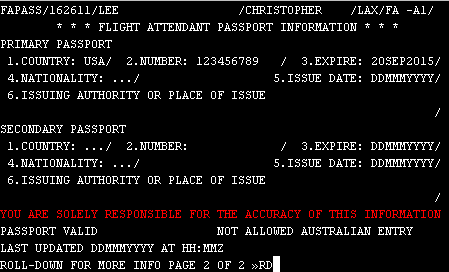 fainfo screen