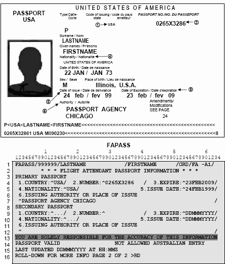FAINFO screenshot and example