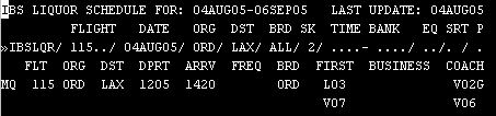 Example of an IBSLQR screen