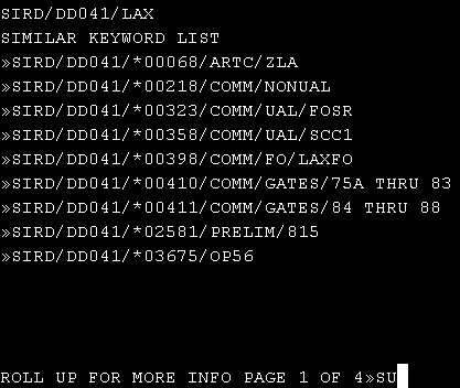 Example of the SIRD/DD41 response