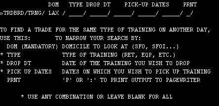 trdbrd training trade screen