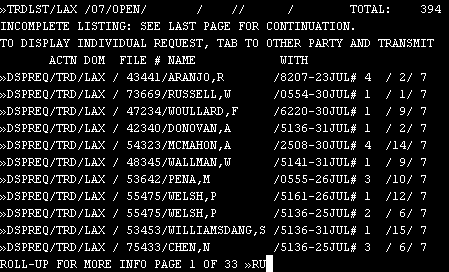 trdlst screen