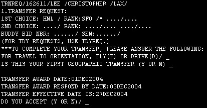 another trnreq screen